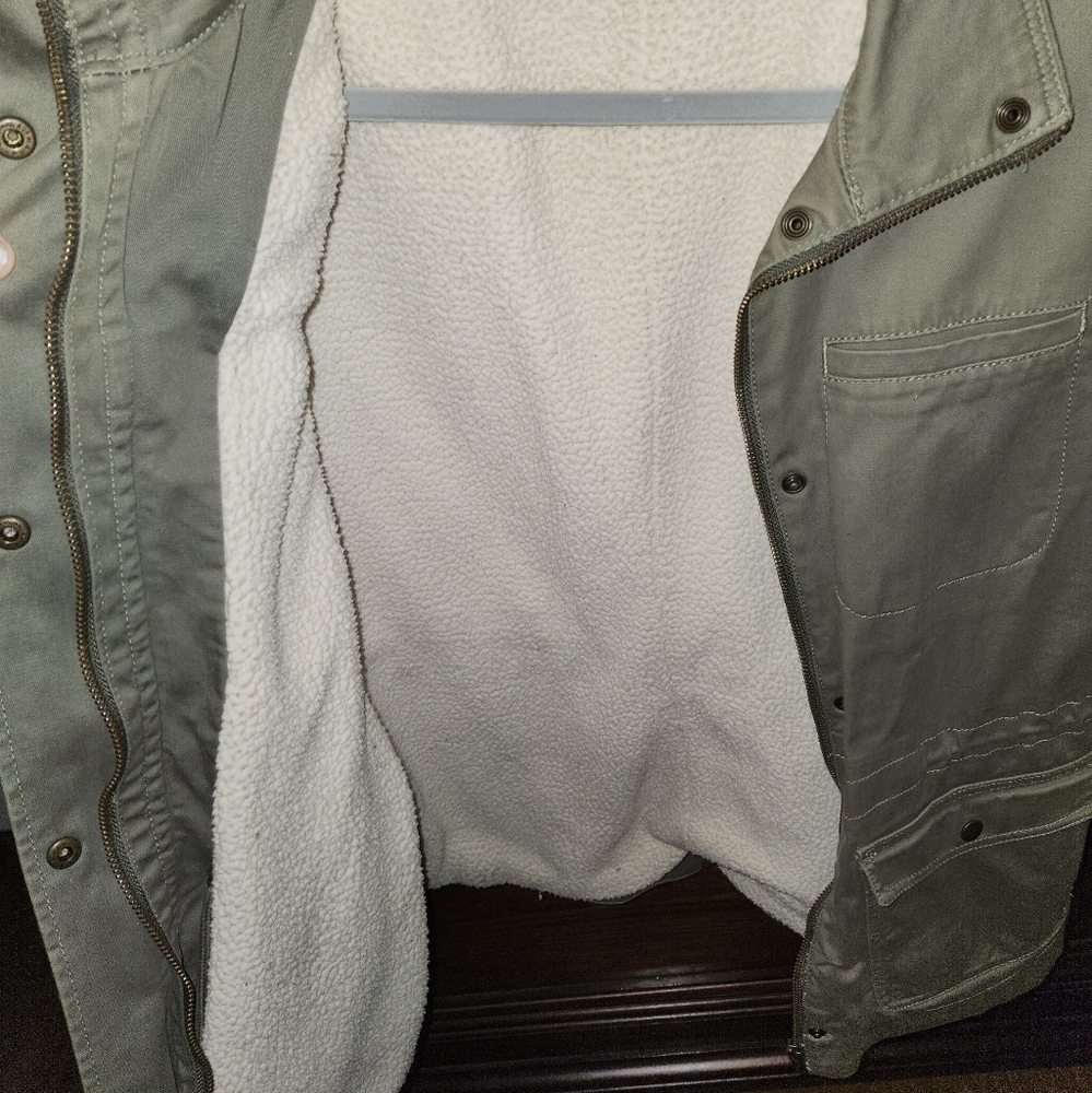 L.L. Bean | Sage Green Sherpa Lined Jacket - Picture 3 of 4